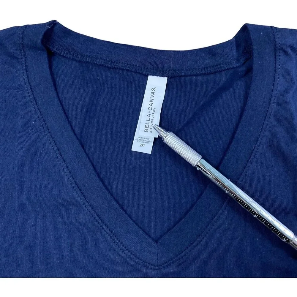 New‎ York Riptide Lacrosse V-Neck T-Shirt Women's XL Primary Logo Navy Tee NWT
